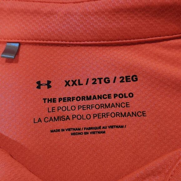 Under Armour Mens Pink The Performance Polo Short Sleeve Shirt Size XXL Golf - Picture 4 of 11